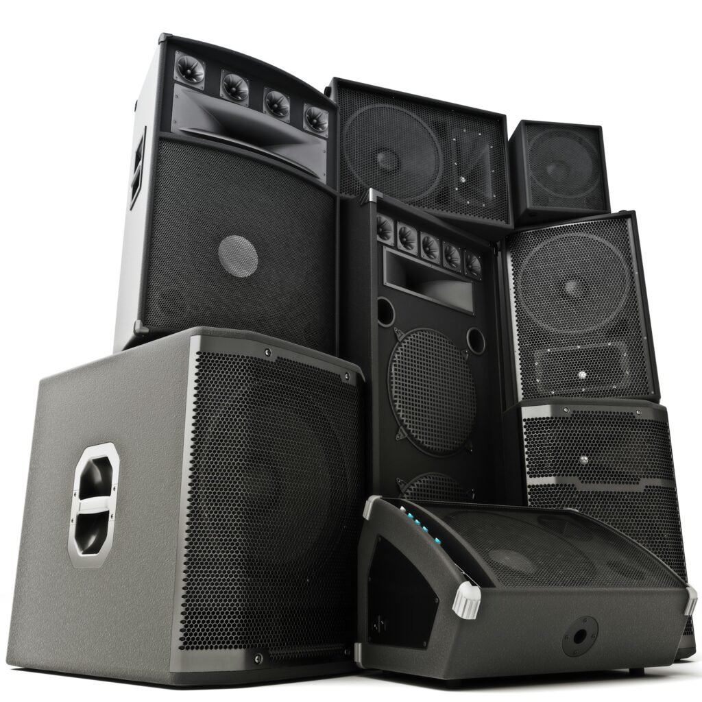 Affordable PA system rental package including speakers and wireless microphones from DXB Audio Visual